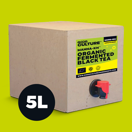 5 Litres of Manna-KN Unpasteurised - Premium Black Tea Kombucha – Makes 35 Litres
