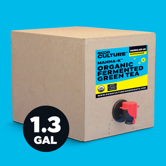 5 Litres of Manna-K Pasteurised - Green Tea Kombucha – Makes 100 Litres